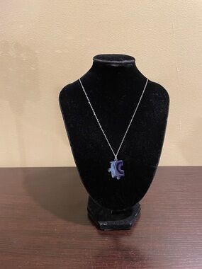 Silver Chain Necklace with Puzzle Piece Pendant